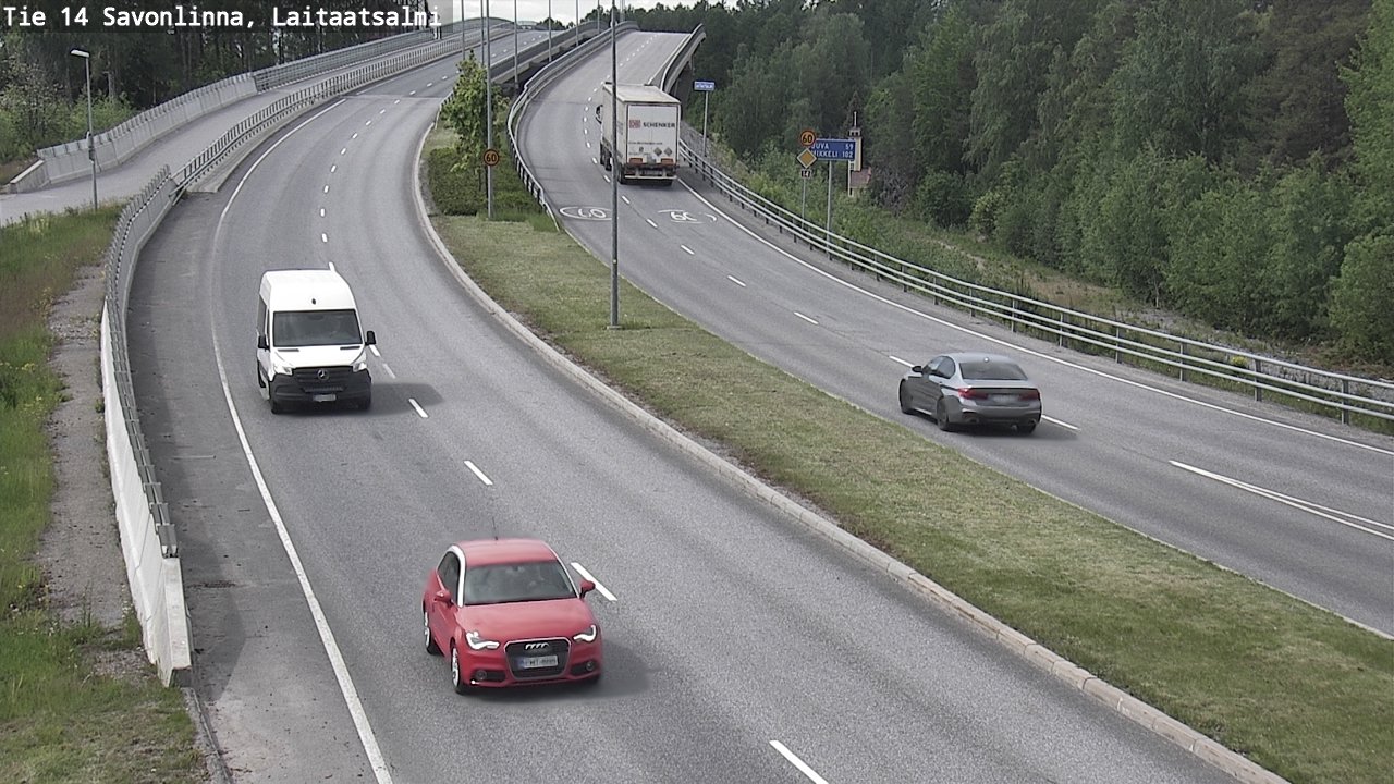Weather Camera Image Road 14 Savonlinna, Laitaatsalmi, Savonlinna, Etelä-Savo
