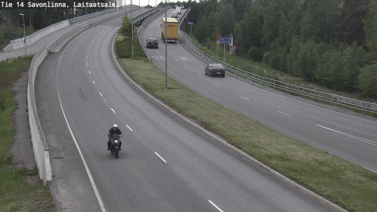 Weather Camera Image Väg 14 Nyslott, Laitaatsalmi, Savonlinna, Etelä-Savo