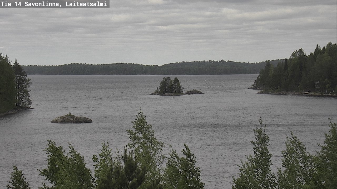 Weather Camera Image Road 14 Savonlinna, Laitaatsalmi, Savonlinna, Etelä-Savo