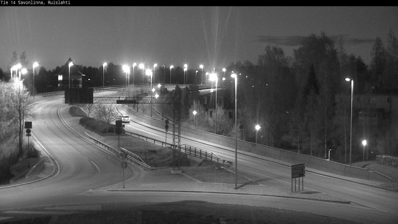 Weather Camera Image Väg 14 Nyslott, Ruislahti, Savonlinna, Etelä-Savo