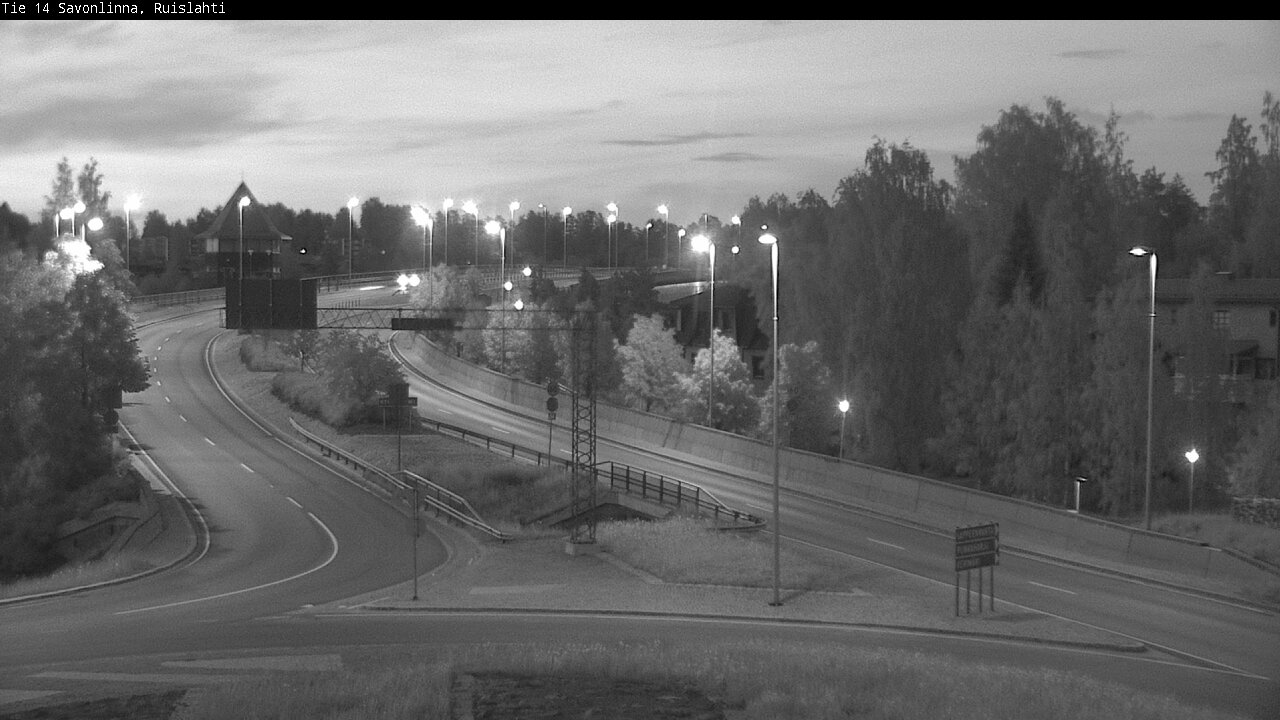 Weather Camera Image Väg 14 Nyslott, Ruislahti, Savonlinna, Etelä-Savo