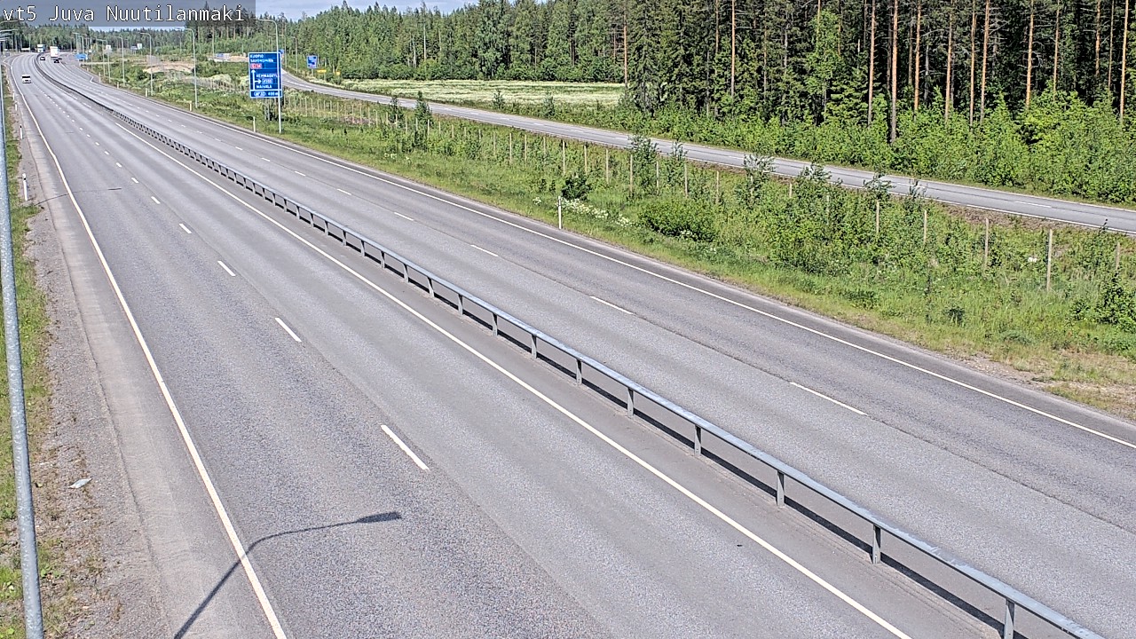 Weather Camera Image Väg 5 Juva, Nuutilanmäki, Juva, Etelä-Savo