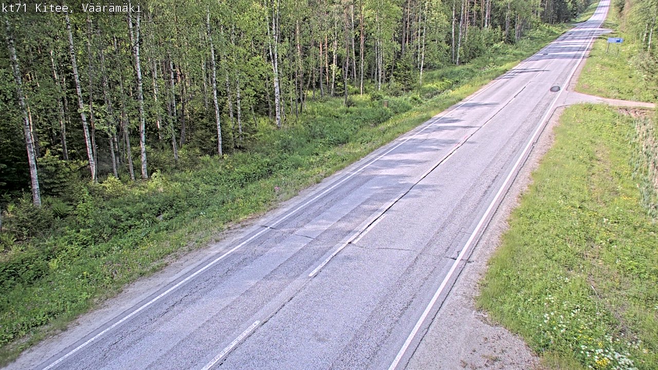 Weather Camera Image Väg 71 Väärämäki, Kitee, Pohjois-Karjala