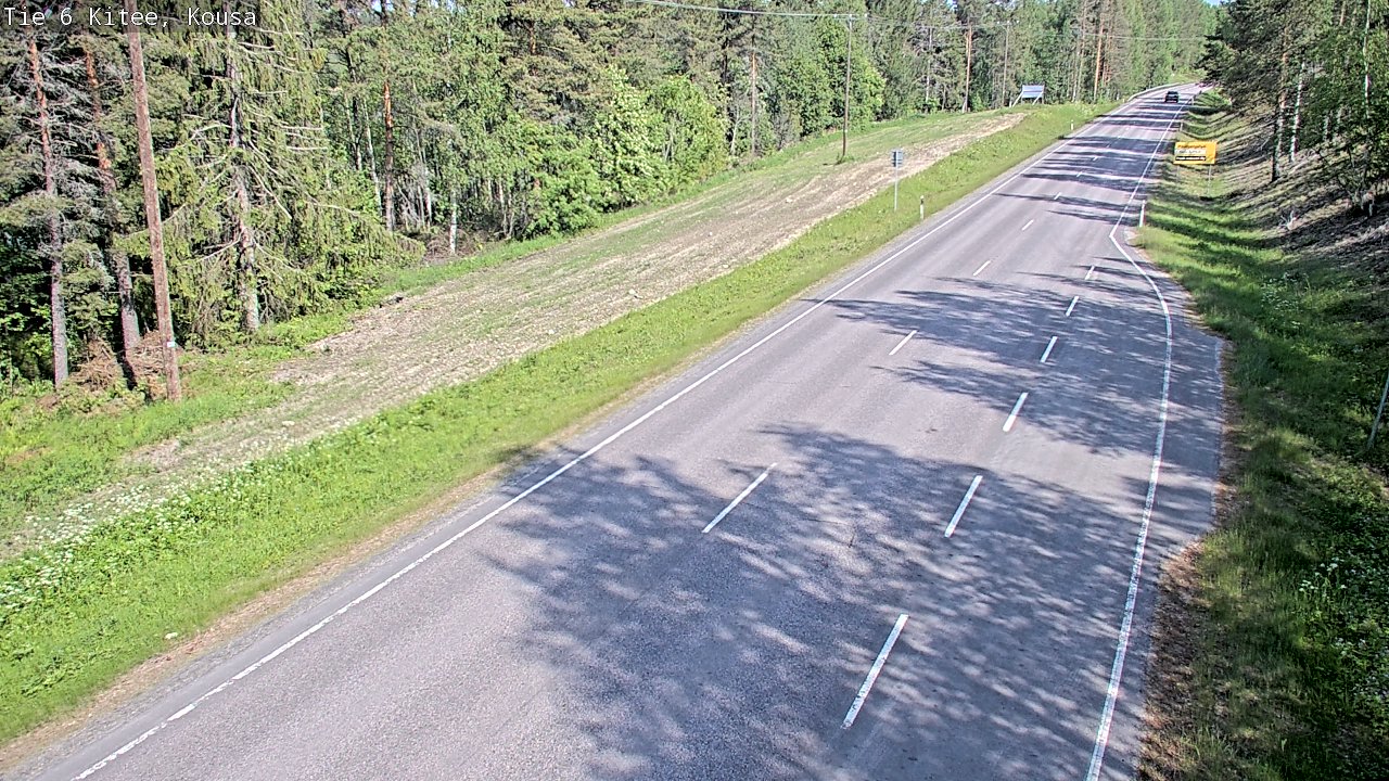 Weather Camera Image Road 6, Kitee, Kousa, Kitee, Pohjois-Karjala