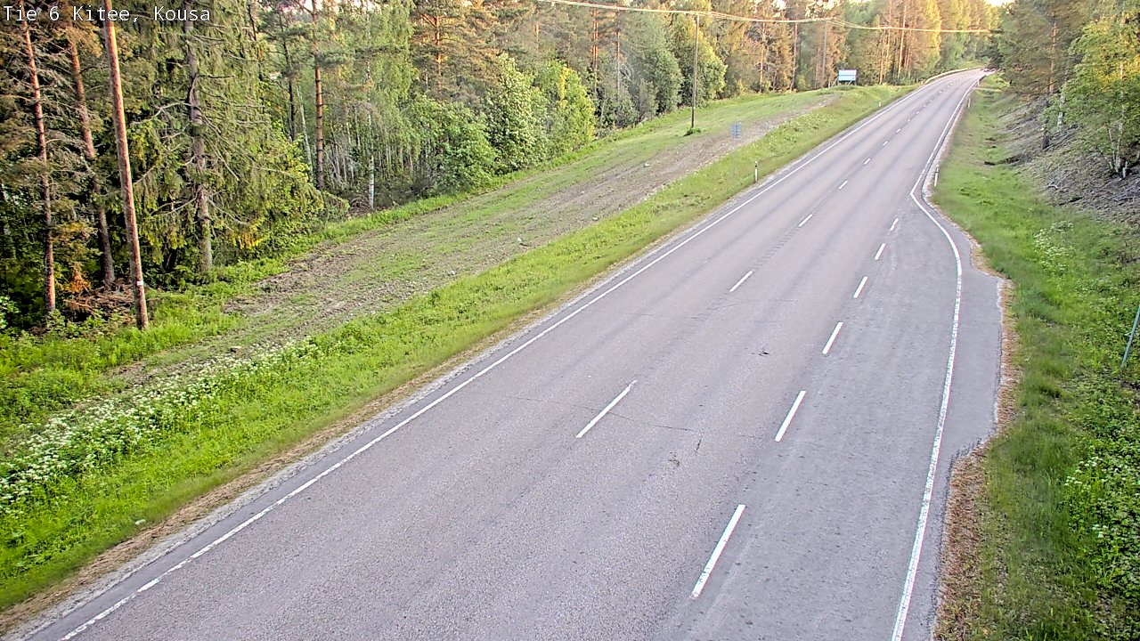 Weather Camera Image Väg 6, Kitee, Kousa, Kitee, Pohjois-Karjala
