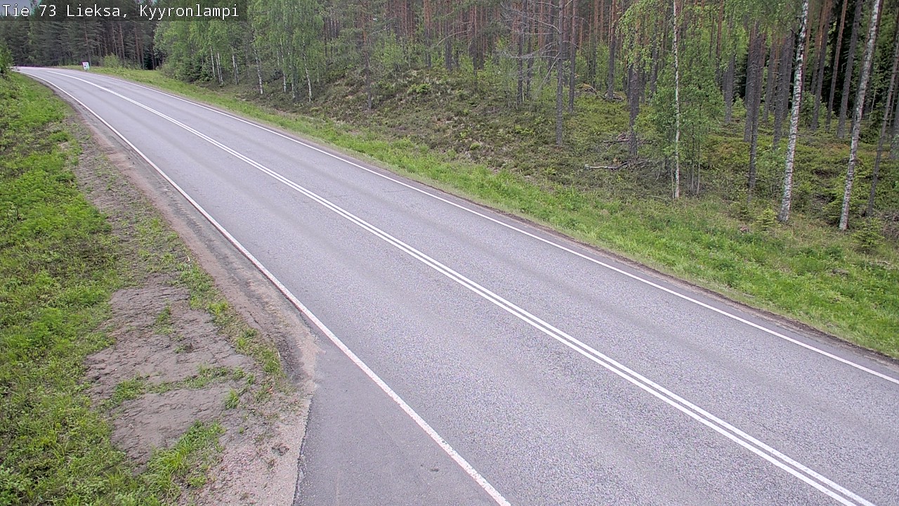 Weather Camera Image Road 73 Lieksa, Kyyrönlampi, Lieksa, Pohjois-Karjala