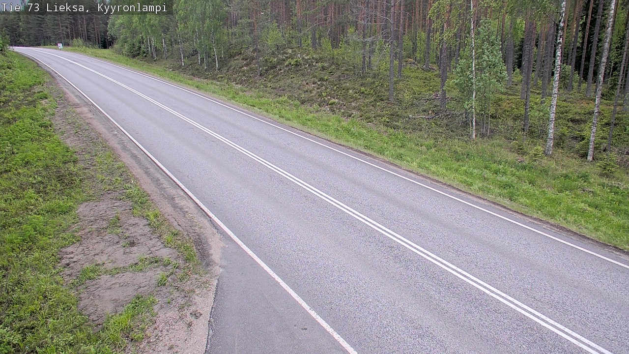 Weather Camera Image Väg 73 Lieksa, Kyyrönlampi, Lieksa, Pohjois-Karjala
