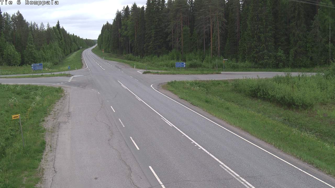 Weather Camera Image Väg 6 Kontiolax, Romppala, Kontiolahti, Pohjois-Karjala