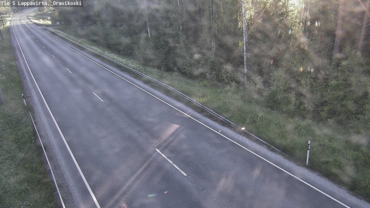 Weather Camera Image Road 5 Leppävirta, Oravikoski, Leppävirta, Pohjois-Savo