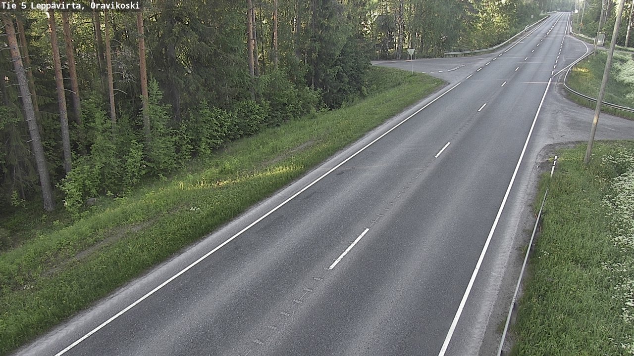 Weather Camera Image Road 5 Leppävirta, Oravikoski, Leppävirta, Pohjois-Savo