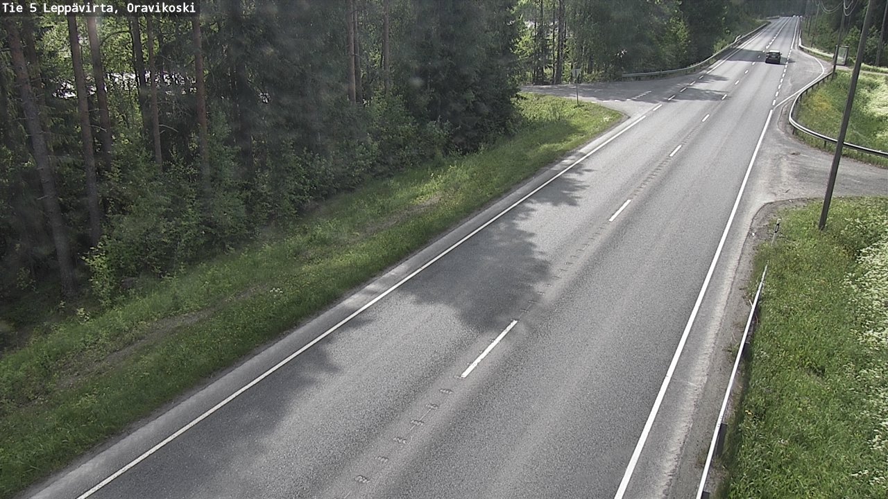 Weather Camera Image Road 5 Leppävirta, Oravikoski, Leppävirta, Pohjois-Savo