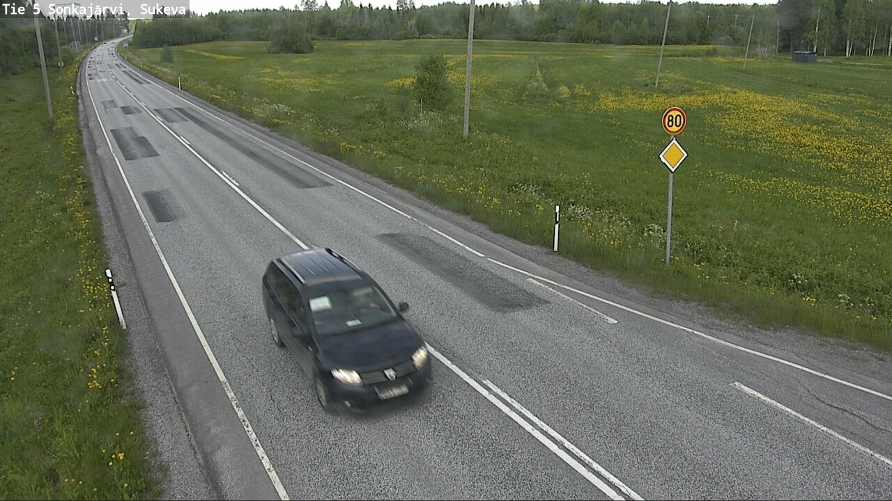 Weather Camera Image Väg 5 Sonkajärvi, Sukeva, Sonkajärvi, Pohjois-Savo