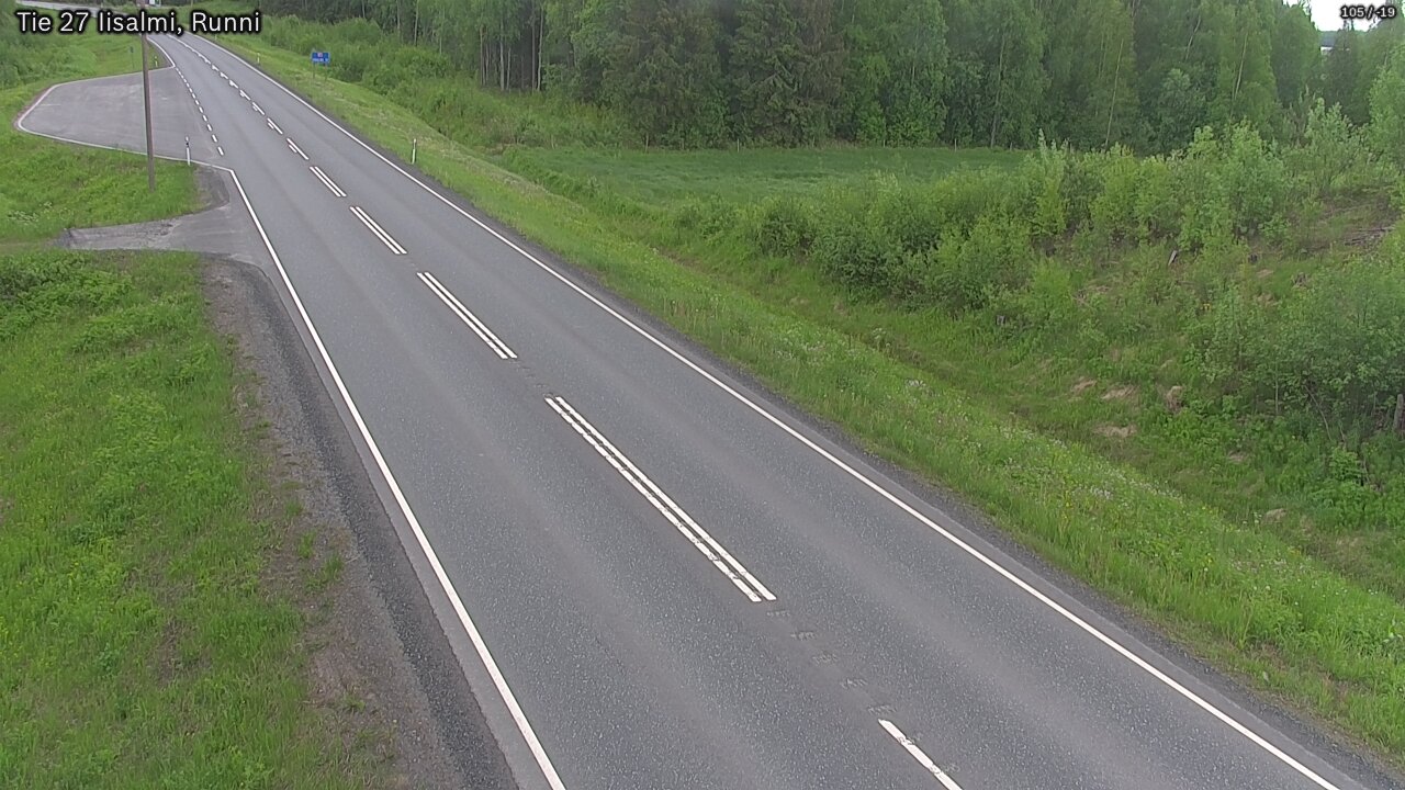 Weather Camera Image Road 27 Iisalmi, Runni, Iisalmi, Pohjois-Savo