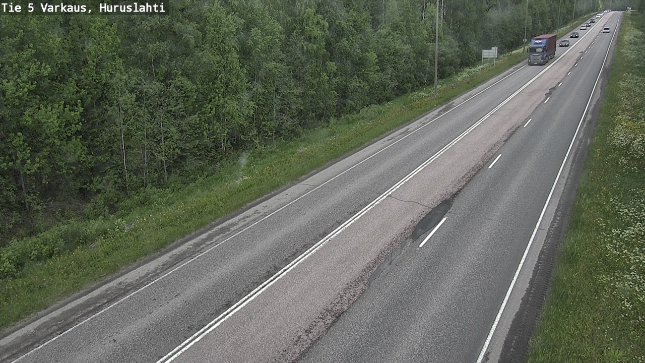 Weather Camera Image Road 5 Varkaus, Huruslahti, Varkaus, Pohjois-Savo