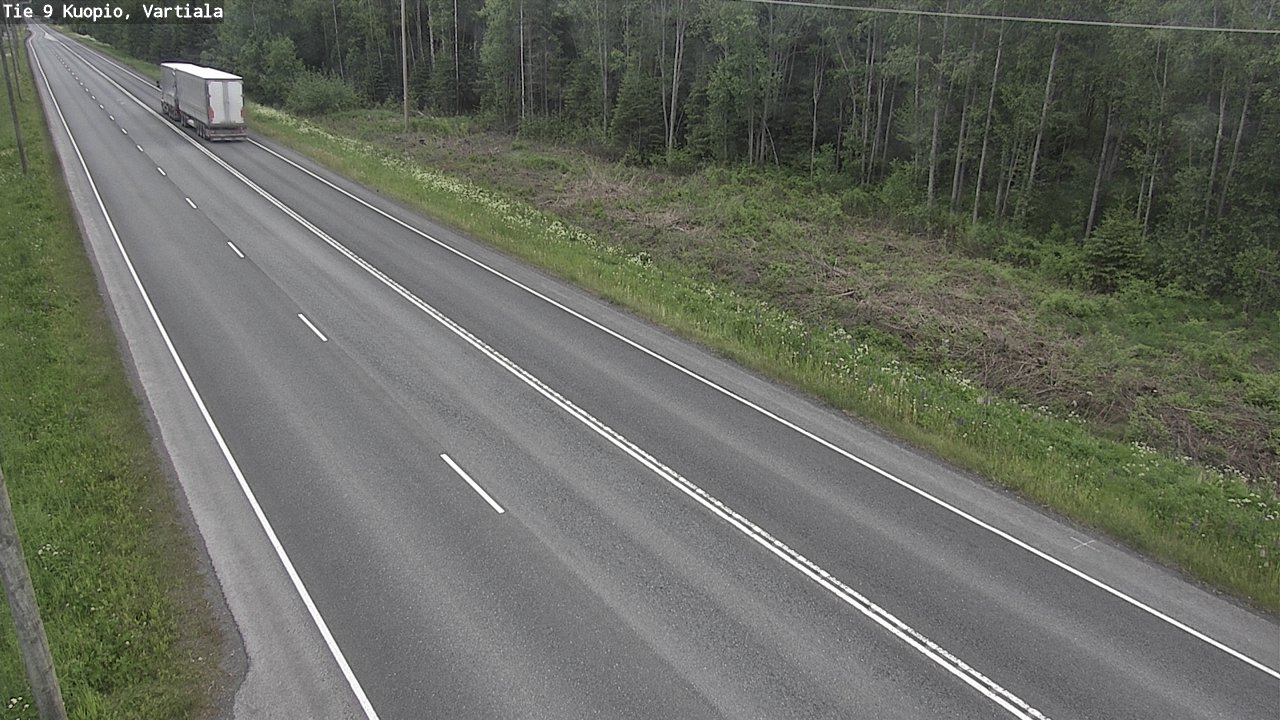 Weather Camera Image Väg 9 Kuopio, Vartiala, Kuopio, Pohjois-Savo