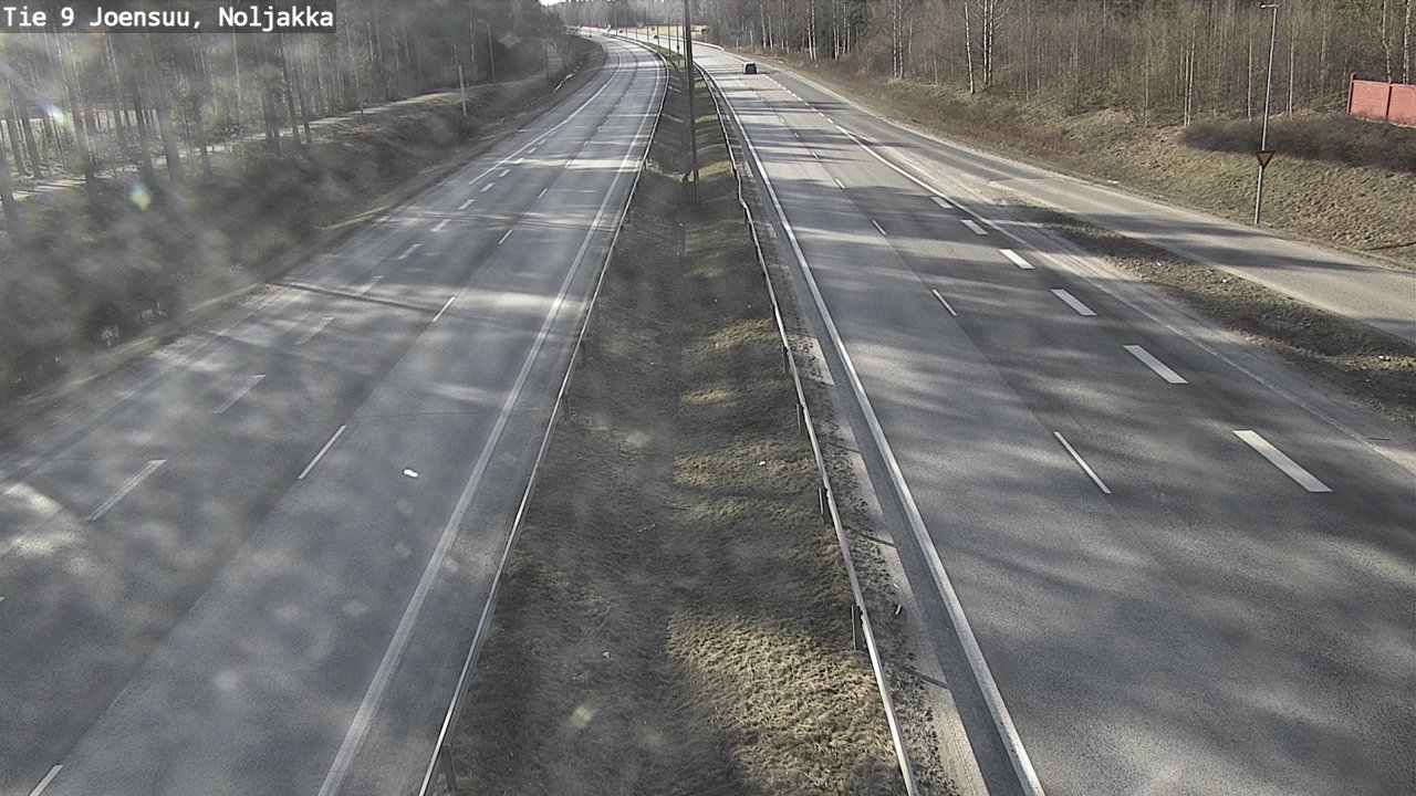 Weather Camera Image Väg 9 Joensuu, Noljakka, Joensuu, Pohjois-Karjala