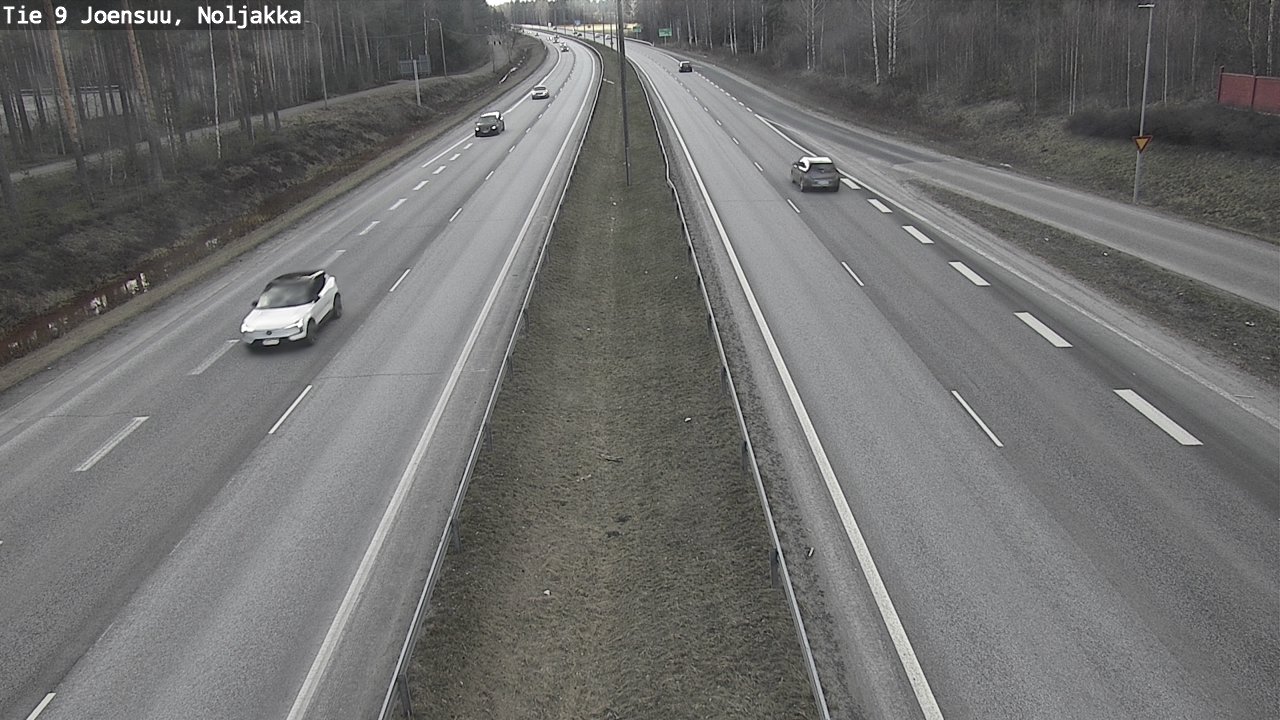 Weather Camera Image Väg 9 Joensuu, Noljakka, Joensuu, Pohjois-Karjala