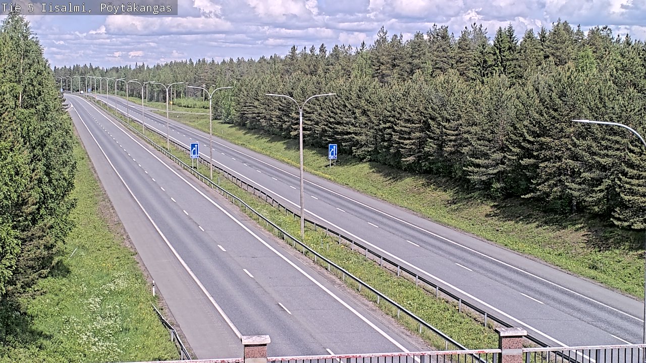 Weather Camera Image Road 5 Iisalmi, Pöytäkangas, Iisalmi, Pohjois-Savo