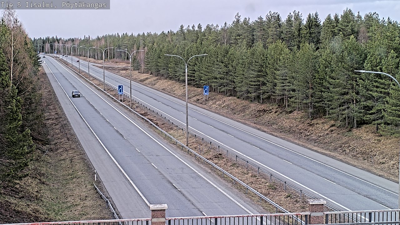 Weather Camera Image Road 5 Iisalmi, Pöytäkangas, Iisalmi, Pohjois-Savo