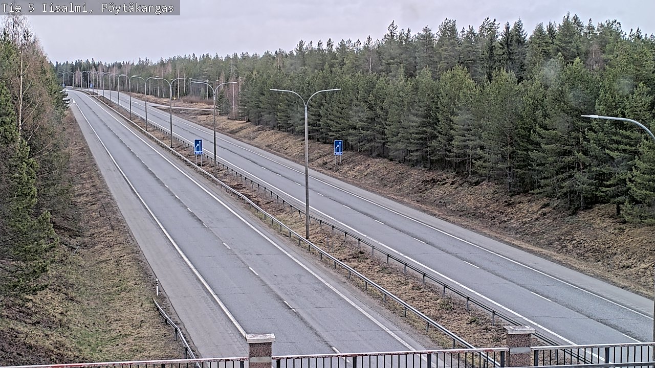 Weather Camera Image Road 5 Iisalmi, Pöytäkangas, Iisalmi, Pohjois-Savo