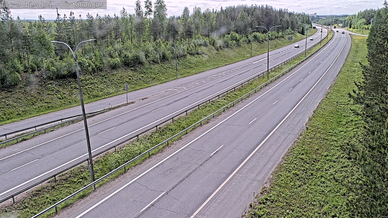 Weather Camera Image Road 5 Iisalmi, Pöytäkangas, Iisalmi, Pohjois-Savo