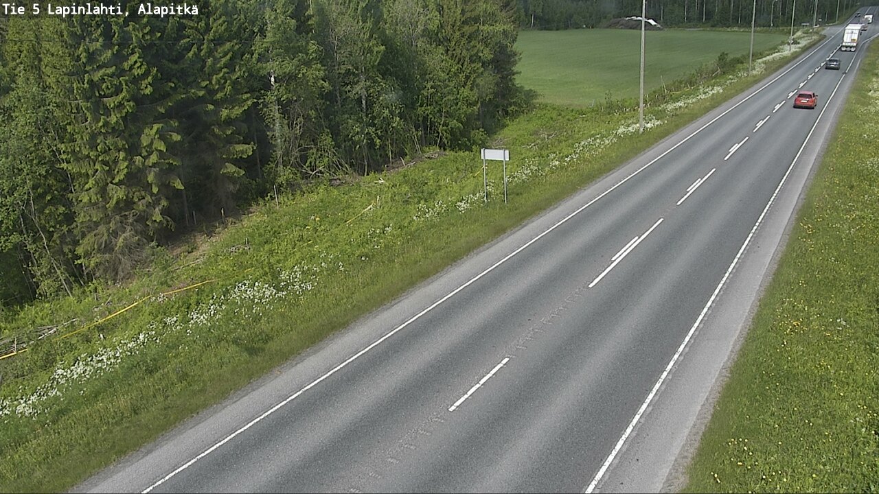 Weather Camera Image Road 5 Lapinlahti, Alapitkä, Lapinlahti, Pohjois-Savo