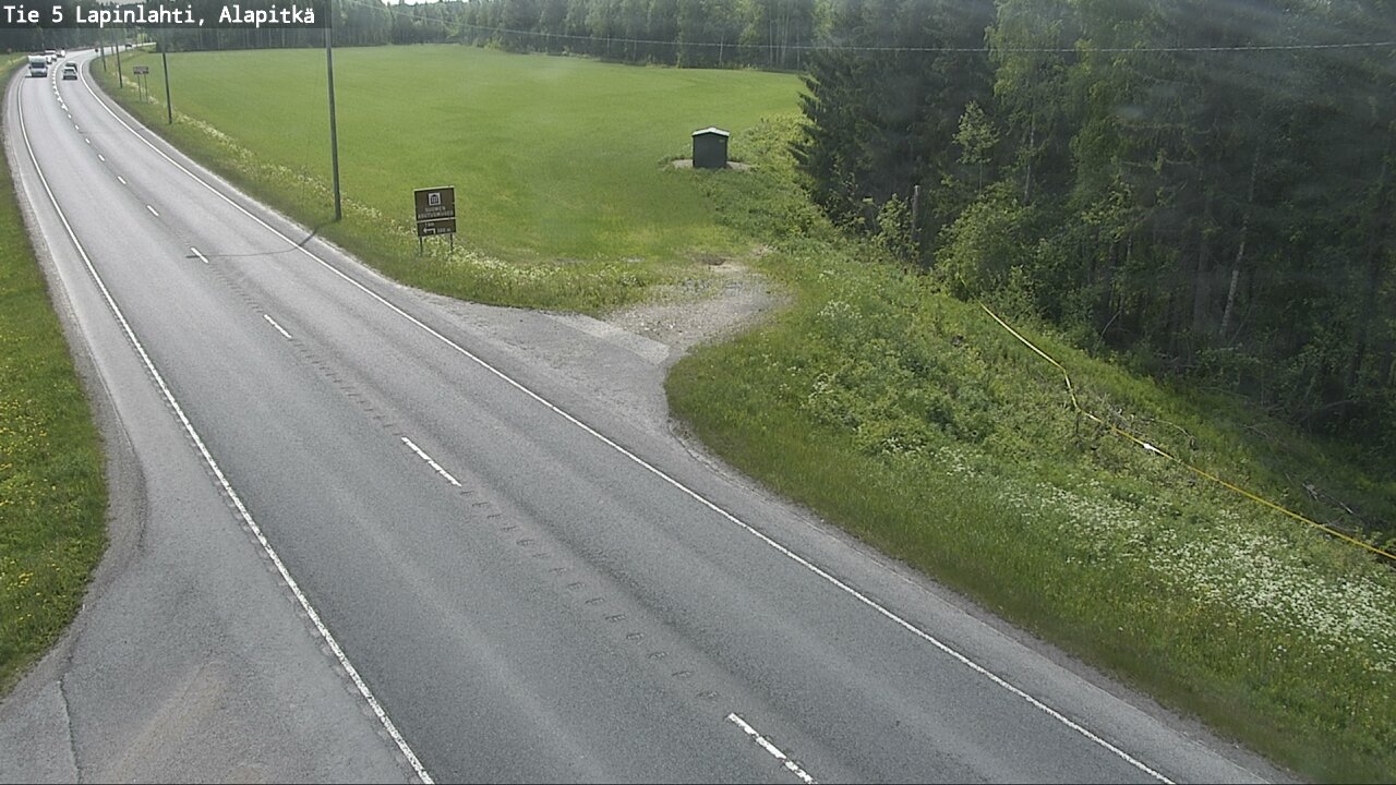 Weather Camera Image Road 5 Lapinlahti, Alapitkä, Lapinlahti, Pohjois-Savo