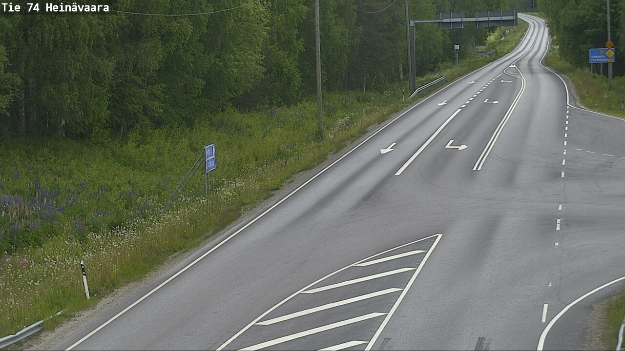 Weather Camera Image Väg 74 Åminne, Heinävaara, Joensuu, Pohjois-Karjala