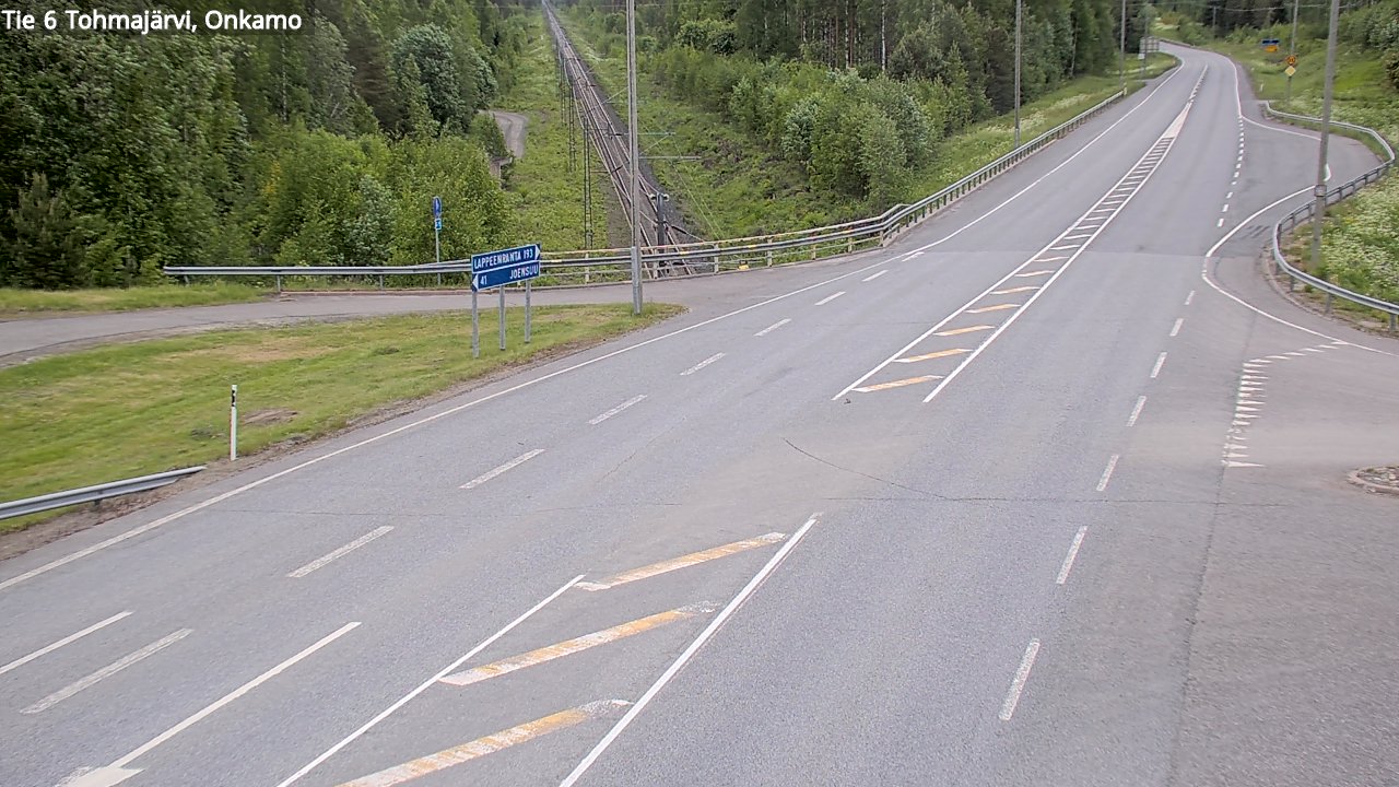 Weather Camera Image Väg 6 Tohmajärvi, Onkamo, Tohmajärvi, Pohjois-Karjala