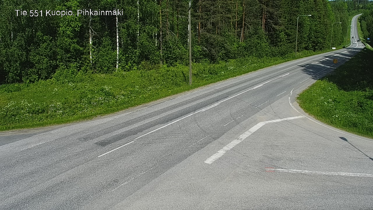 Weather Camera Image Väg 551 Kuopio, Pihkainmäki, Kuopio, Pohjois-Savo