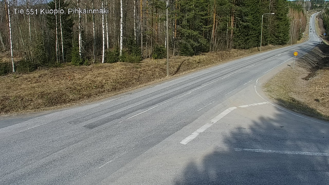 Weather Camera Image Väg 551 Kuopio, Pihkainmäki, Kuopio, Pohjois-Savo