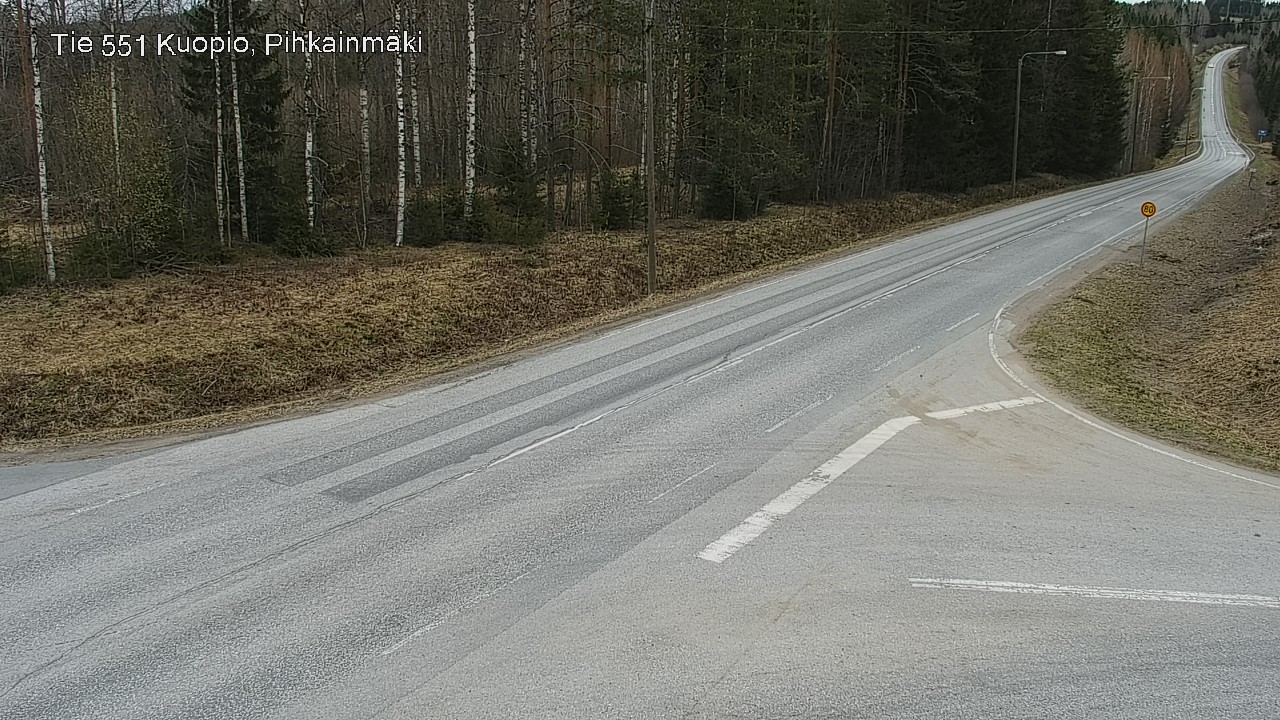 Weather Camera Image Road 551 Kuopio, Pihkainmäki, Kuopio, Pohjois-Savo