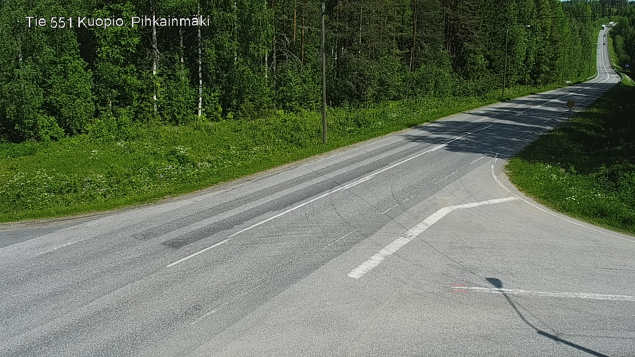 Weather Camera Image Road 551 Kuopio, Pihkainmäki, Kuopio, Pohjois-Savo