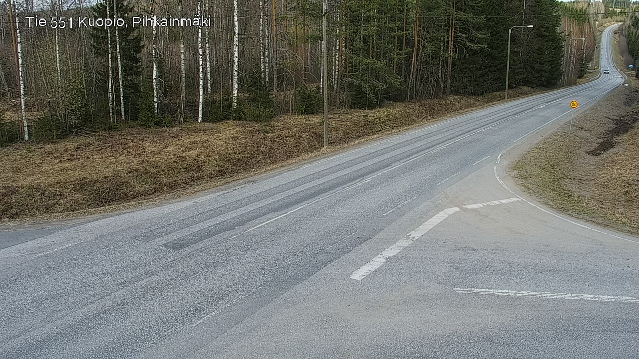 Weather Camera Image Väg 551 Kuopio, Pihkainmäki, Kuopio, Pohjois-Savo