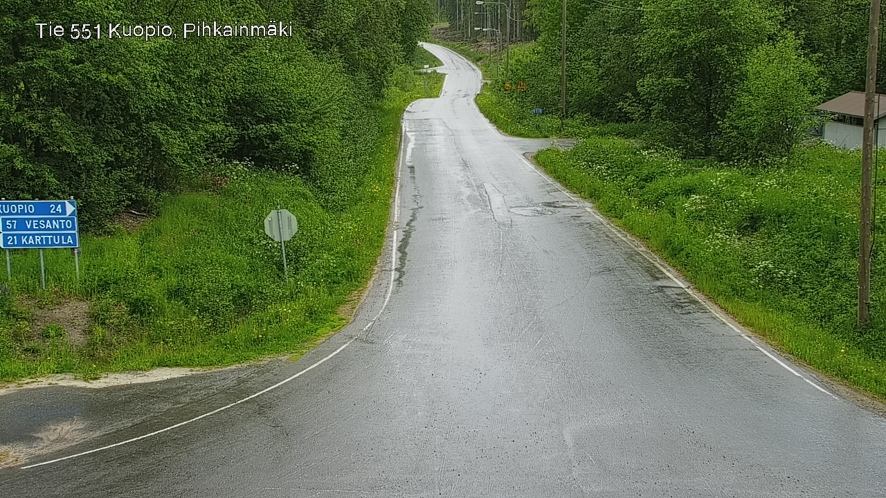 Weather Camera Image Väg 551 Kuopio, Pihkainmäki, Kuopio, Pohjois-Savo