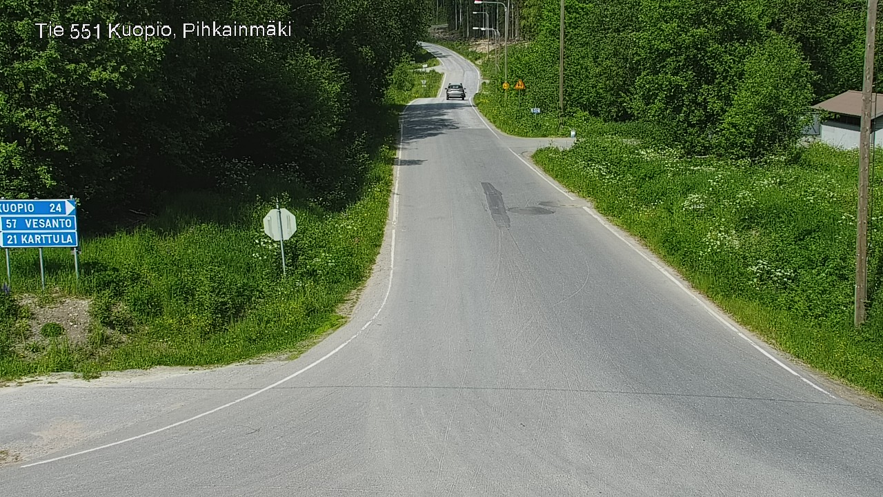 Weather Camera Image Väg 551 Kuopio, Pihkainmäki, Kuopio, Pohjois-Savo