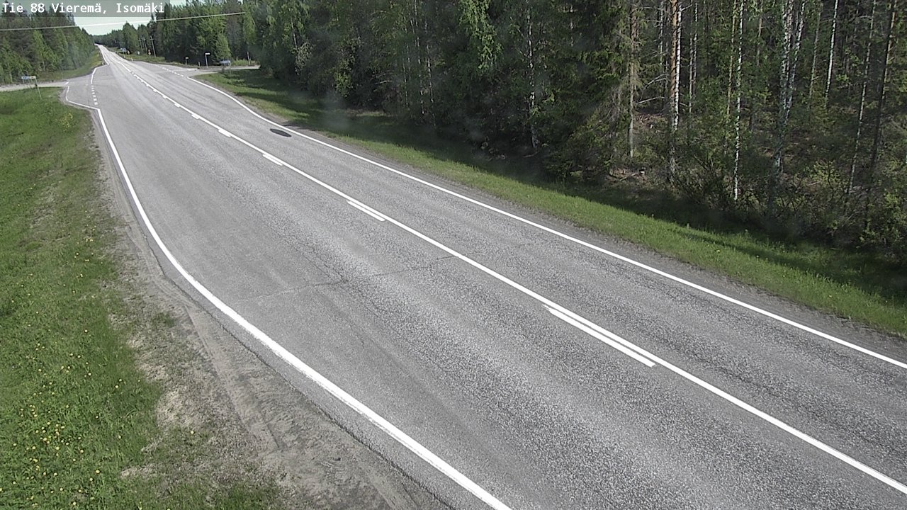 Weather Camera Image Road 88 Vieremä, Isomäki, Vieremä, Pohjois-Savo