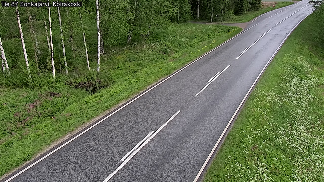 Weather Camera Image Road 87 Sonkajärvi, Koirakoski, Sonkajärvi, Pohjois-Savo