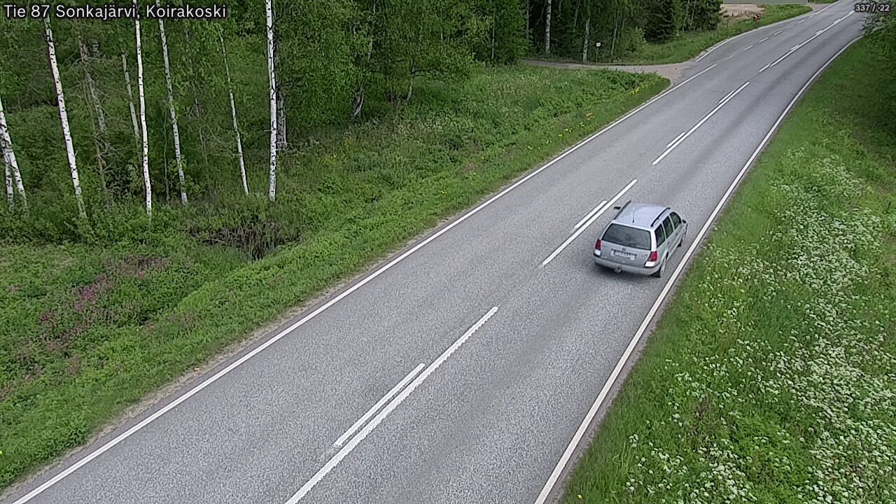 Weather Camera Image Road 87 Sonkajärvi, Koirakoski, Sonkajärvi, Pohjois-Savo