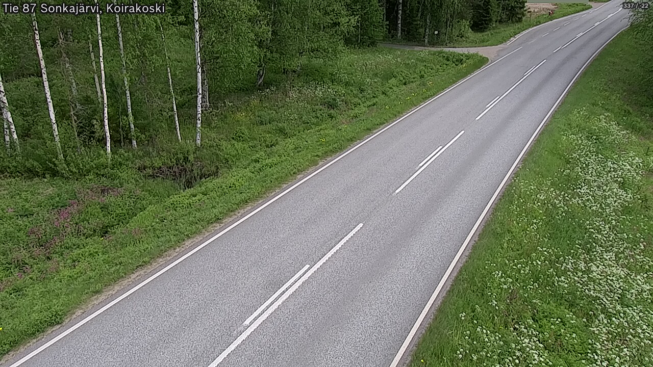 Weather Camera Image Road 87 Sonkajärvi, Koirakoski, Sonkajärvi, Pohjois-Savo