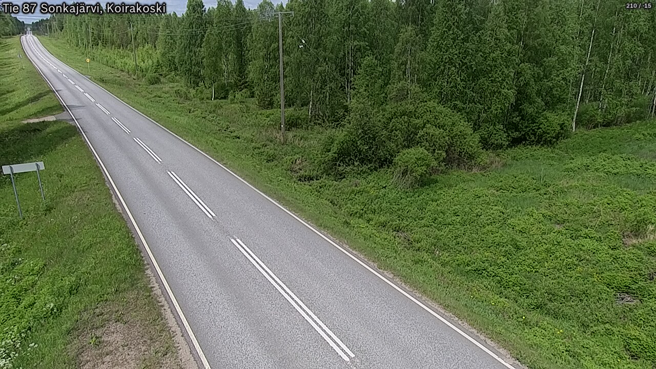 Weather Camera Image Road 87 Sonkajärvi, Koirakoski, Sonkajärvi, Pohjois-Savo
