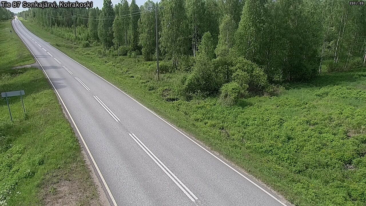 Weather Camera Image Road 87 Sonkajärvi, Koirakoski, Sonkajärvi, Pohjois-Savo