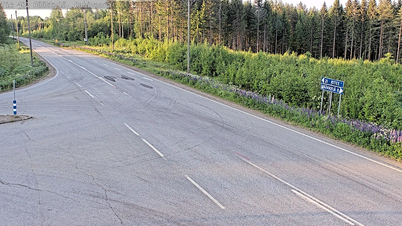 Weather Camera Image Väg 482 Rääkkylä, Rasivaara, Rääkkylä, Pohjois-Karjala