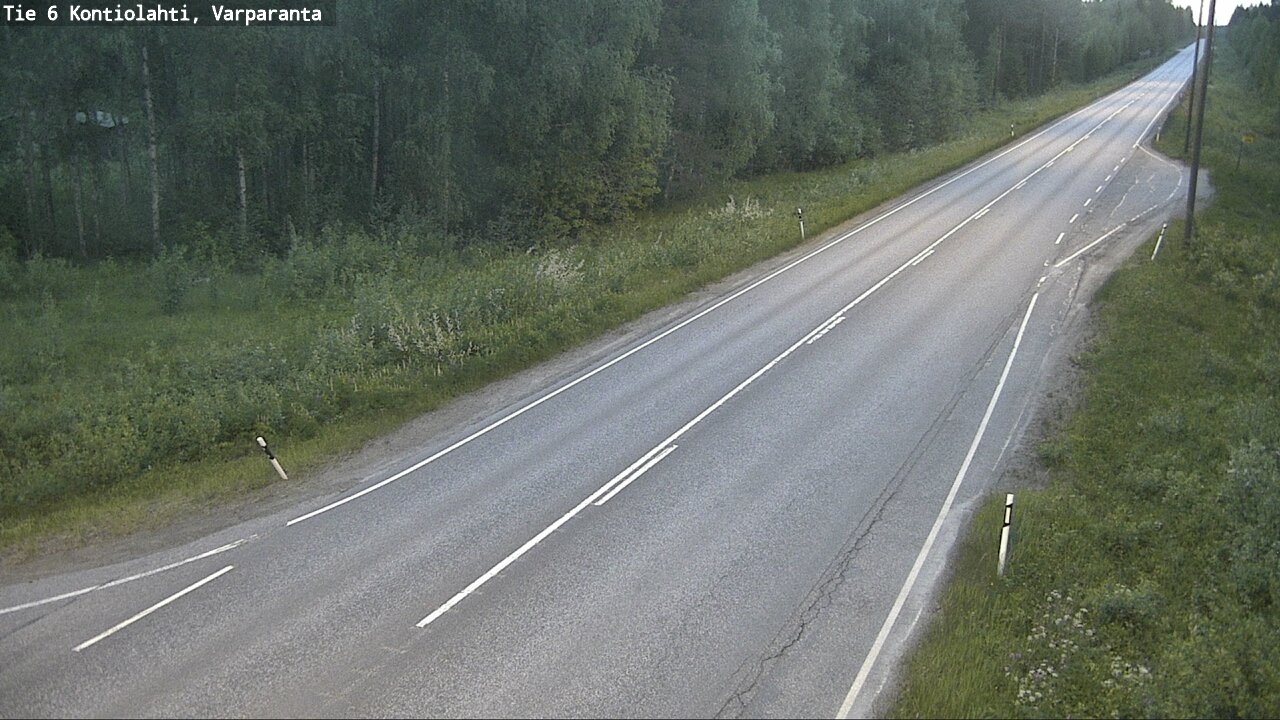 Weather Camera Image Väg 6 Kontiolax, Varparanta, Kontiolahti, Pohjois-Karjala