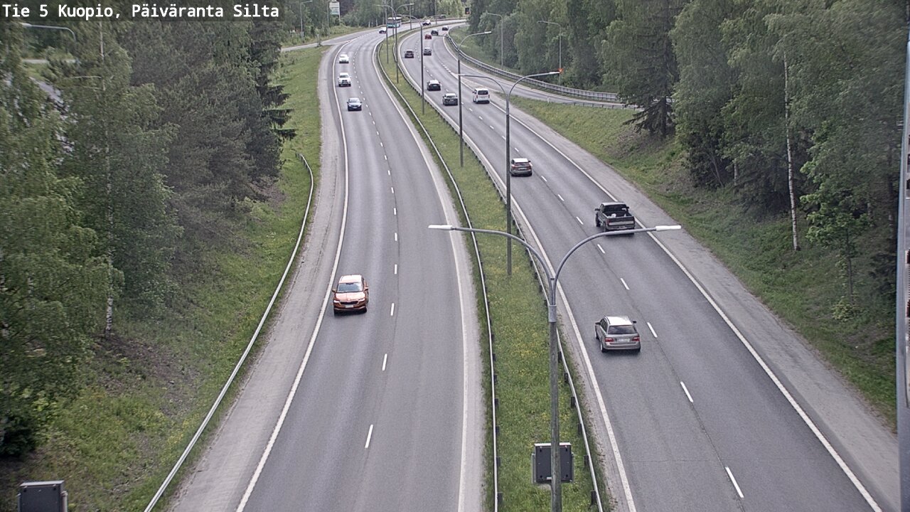 Weather Camera Image Road 5 Kuopio, Päiväranta silta, Kuopio, Pohjois-Savo