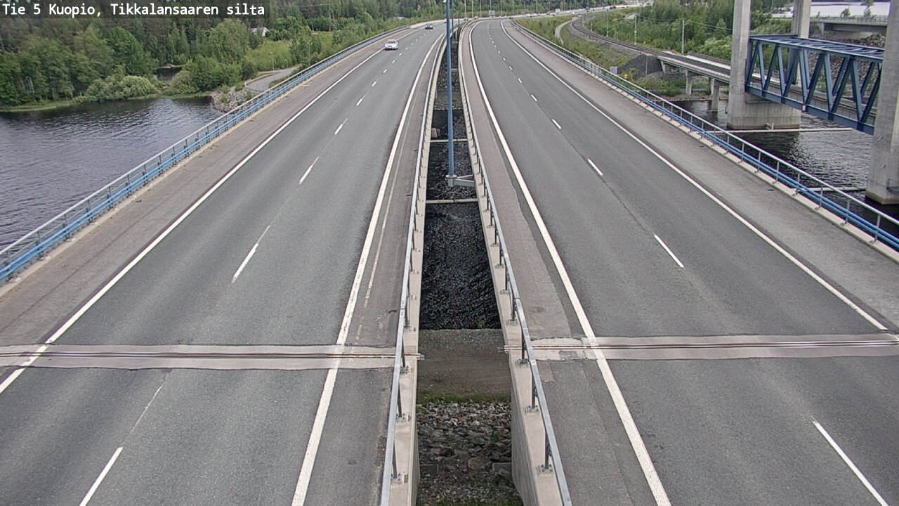 Weather Camera Image Road 5 Kuopio, Tikkalansaari, Kuopio, Pohjois-Savo