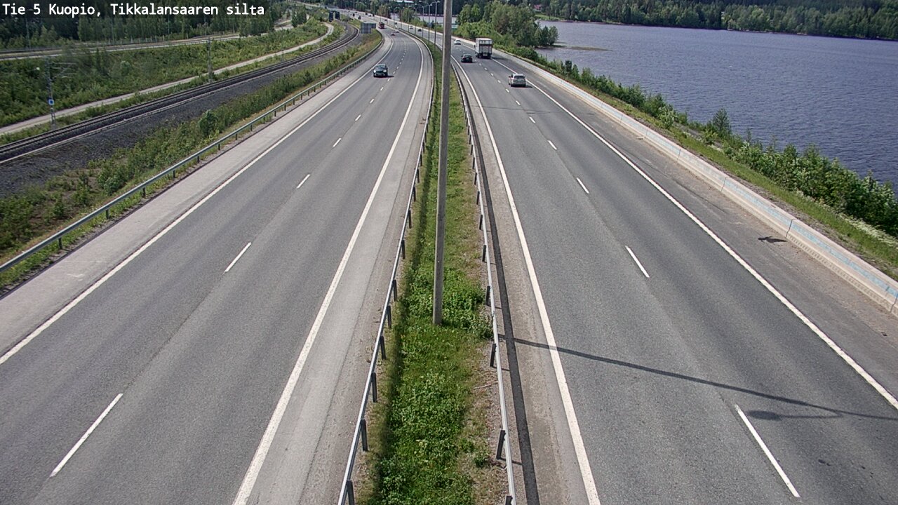 Weather Camera Image Road 5 Kuopio, Tikkalansaari, Kuopio, Pohjois-Savo
