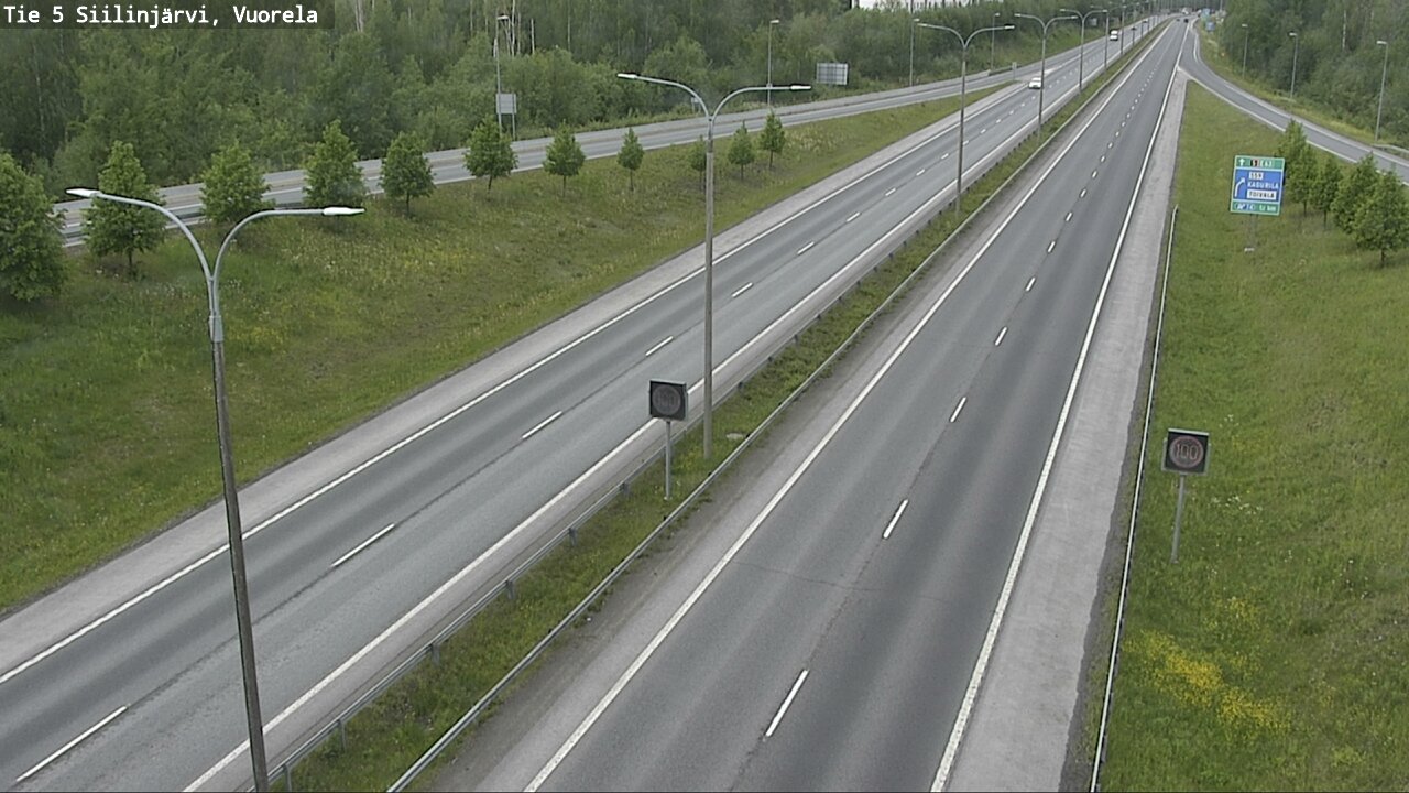 Weather Camera Image Road 5 Siilinjärvi, Vuorela, Siilinjärvi, Pohjois-Savo