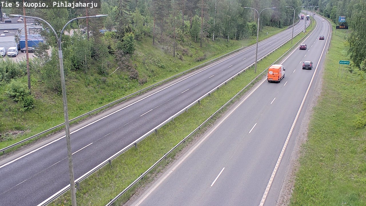 Weather Camera Image Väg 5 Kuopio, Pihlajaharju, Kuopio, Pohjois-Savo