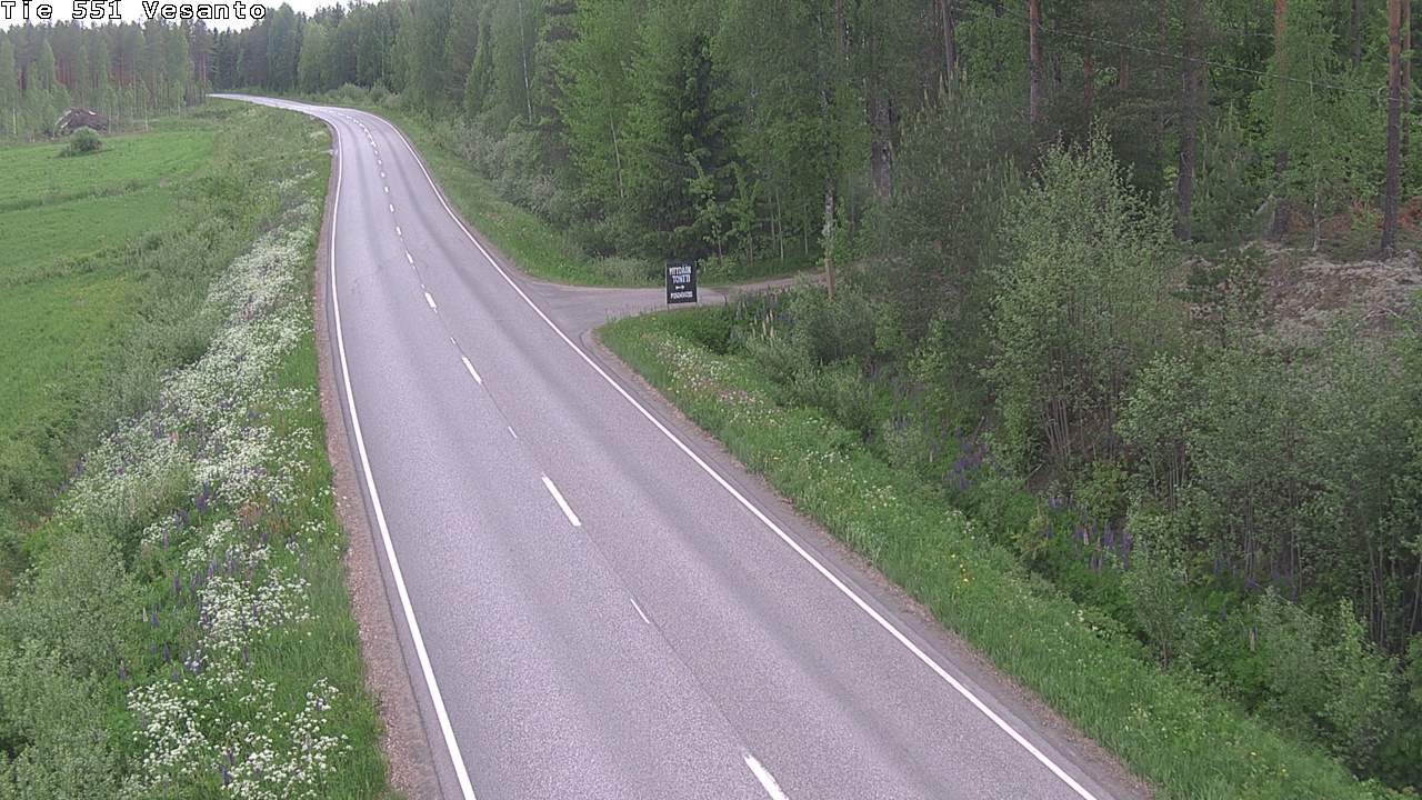 Weather Camera Image Road 551 Vesanto Löttökorpi, Vesanto, Pohjois-Savo